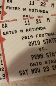 Details About 2 Ohio State Buckeyes Vs Penn State Football Tickets Sec 6a Row 11 Amazing View
