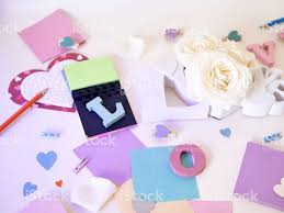 Decorative Composition Of Volumetric Letters Decor Roses Notebook Pencils On A Light Background Stock Photo Download Image Now Istock