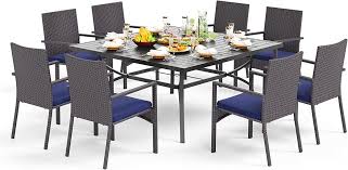 Outdoor Square Table Rattan Chairs