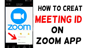 how to creat meeting id on zoom app