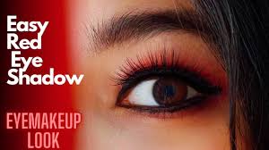 diy red eyeshadow how to make