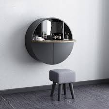 round wall mount makeup vanity table