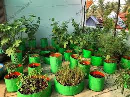 bazodo round balcony plant grow bag for