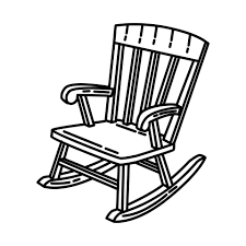 rocking chair icon doodle hand drawn