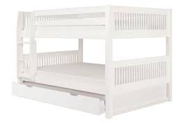 Twin over twin bunk beds are the most popular choice and are widely available in wood or metal versions. Full Over Full Low Bunk Bed Trundle Mission White