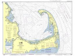 An Historic Nautical Chart Of Cape Cod Bay Published By The