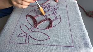punch needle embroidery rug hooking