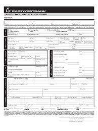 Auto Loan Application Form 1 Free Templates In Pdf Word