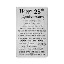 25th anniversary card gifts