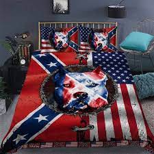 Confederate American Flag Pitbull