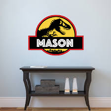 jurassic park personalized wall decal