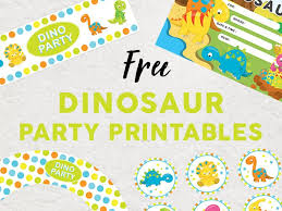 free dinosaur party printables party