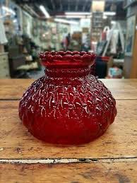 Vintage Fenton Ruby Red Diamond Quilted