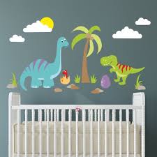 Dinosaur Nursery Wall Art Sticker Scene