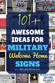 for military welcome home signs