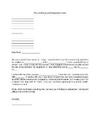 church religious resignation letter