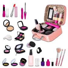 kids toy makeup set with cosmetic bag