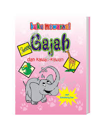 jual buku mewarnai binatang liar gajah