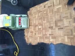 teak parquet floor repaired