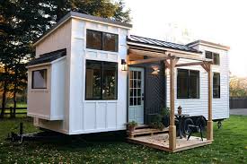 tiny house trailer with exterior porch