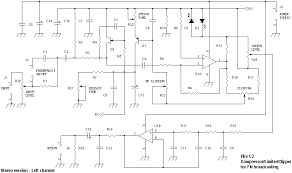 Audio limiters can be used in a transmitter schematic or in any circuit that needs a constant audio level. Compressor Limiter Clipper Stereo Version