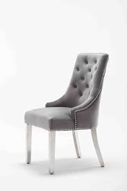 China factory direct sale nordic style sponge metal velvet dining chair with backrest beautiful home decor for dining room. Knightsbridge Light Grey Velvet Ring Knocker Dining Chair