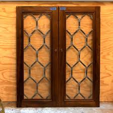 leaded glass cabinet doors