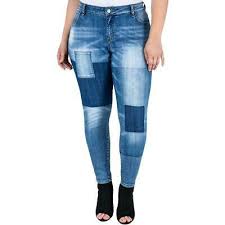 Slink Jeans Womens Blue Skinny Curvy Denim Ankle Jeans Plus
