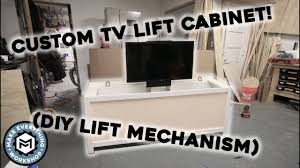 custom tv lift cabinet with diy manual