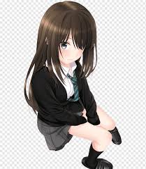 Anime boys are well known for their funky hair color and styles among youngsters. Brown Haired Anime Character The Idolmaster Cinderella Girls Anime Rin Shibuya Sad Girl Black Hair Manga Cartoon Png Pngwing