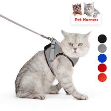 Senye Pet Cat Harness Escape Proof Small Cat And Dog Soft Mesh Vest Harnesses Adjustable Pet Harness With Leash Clip Reflective Strap Cat Walking