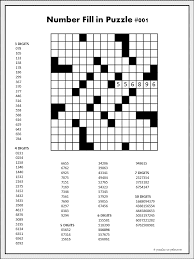 Crosswords challenge your memory and quick thinking skills. Printable Number Fill In Puzzles