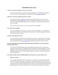 rubbermaid shed faqs pages 1 6 flip