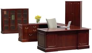 They are also excellent for doubling as a place to meet, as clients or customers can pull up a chair on one side of the u desk to meet with you. Heritage Series Solid Wood Traditional U Shape Executive Desk Executive Desk Set Traditional Desk Executive Desk