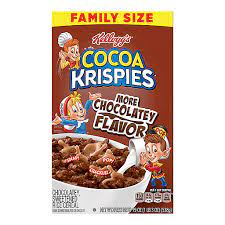 cocoa krispies cereal sweetened rice