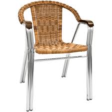 Aluminum And Wicker Patio Chair In