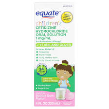 equate children s allergy relief bubble gum flavor liquid 4 fl oz box