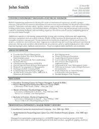 Project Manager Sample Resume Format Resumes For Project Managers