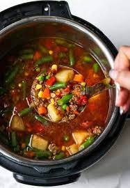 super easy instant pot hamburger soup