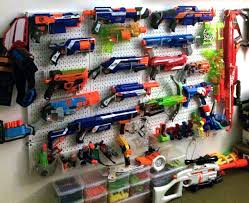 If on a wall, get peg board, and the different shaped metal pegs that you can stick into the peg board, and arrange them to i run a nerf club at my university, and we want a weapons. Facebook