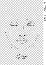 round face makeup practice sheet face