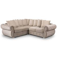 bushman plush velvet large corner sofa