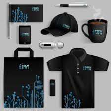 black employee welcome kit with branding