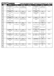 beginner sprint triathlon training plan