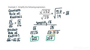 Simplify A Quotient Of Square Roots