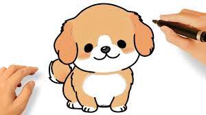 how to draw a cute puppy dog kawaii