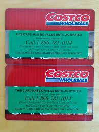 2 costco cash gift card zero balance 0