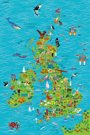 Collection of detailed maps of the united kingdom. Children S Wall Map Of The United Kingdom And Ireland Maps Amazon De Collins Maps Bucher