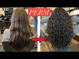 i got a curly perm before after