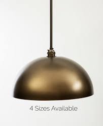 Smooth Oil Rubbed Bronze Dome Pendant Light Fixture Cordero Handcrafted Lighting